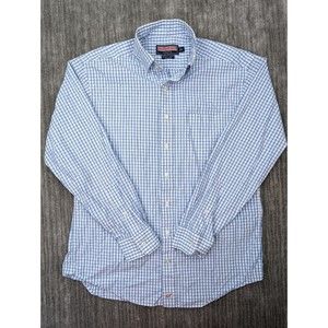 Vineyard Vines Mens Button Up Shirt Murray Gingham Whale Shirt Long Sleeve M